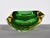 Mid-century glass tray made of Sommerso glass by Flavio Poli, 1970s. Solid glass bowl in green and yellow with multi-...