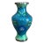 Vintage Chinese Cloisonné Vase – Turquoise Enamel Floral Design 7” For Sale