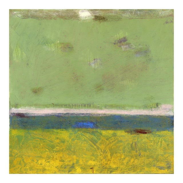 Awh 338 - Abstract Minimalist Textured Layered Colorfield Oil Painting on Canvas Original Artwork by Bernhard Zimmer For Sale