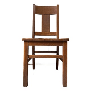 Antique Oak Mission Chair For Sale