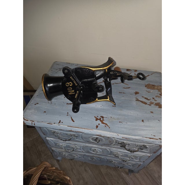 Antique English Cast Iron Coffee Grinder For Sale In San Antonio - Image 6 of 10