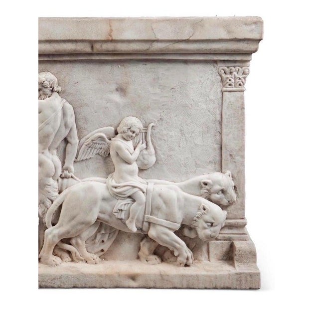 Marble Hand-Carved Relief of Triumph of Bacchus For Sale - Image 5 of 6