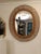 Brown Oval Rattan and Bamboo Wall Mirror attributed to Franco Albini, 1960s For Sale - Image 8 of 10