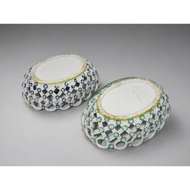 Pair of Derby "Moth Painter" Reticulated Porcelain Baskets C. 1758–1765 For Sale - Image 10 of 10