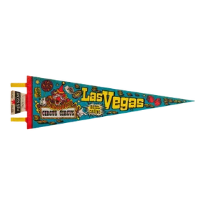Vintage Las Vegas Circus Circus Felt Flag Pennant