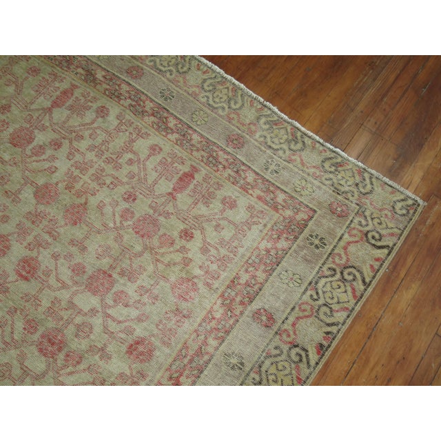 Antique Worn Khotan Rug - 6'4" x 13'2" For Sale In New York - Image 6 of 18