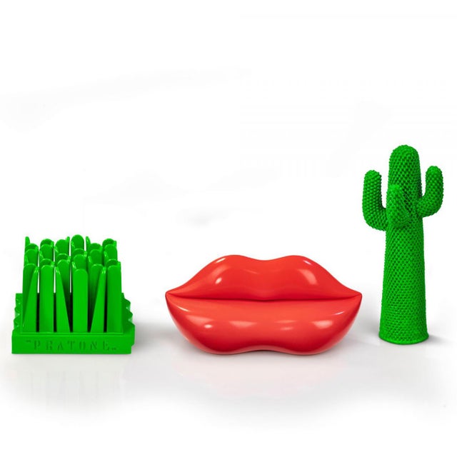 Guframini Bocca Lips Miniature Sofa Couch 1:8 Object Collectible by Studio 65 Gufram Made in Italy For Sale - Image 14 of 15