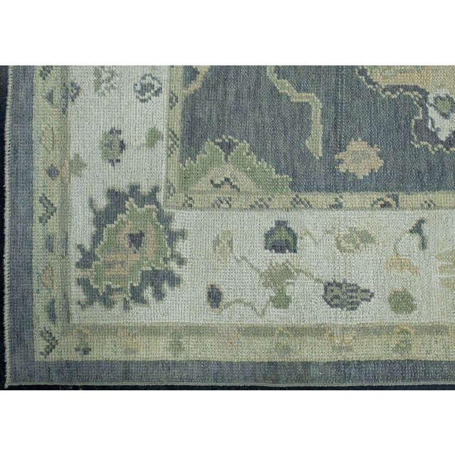 Turkish Oushak Rug 4' x 11'11" #18096 For Sale - Image 4 of 8
