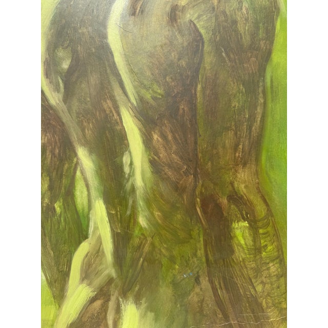 Vintage Modernist Male Nude Figure Study Oil Painting For Sale In West Palm - Image 6 of 13