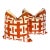 V Rug & Home Electric Orange Linen Euro Throw Pillows- a Pair For Sale