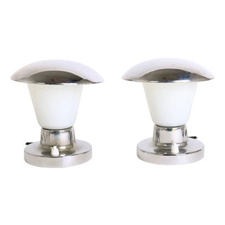 Bauhaus Nightstand Lamps by Napako, 1930s, Set of 2 For Sale