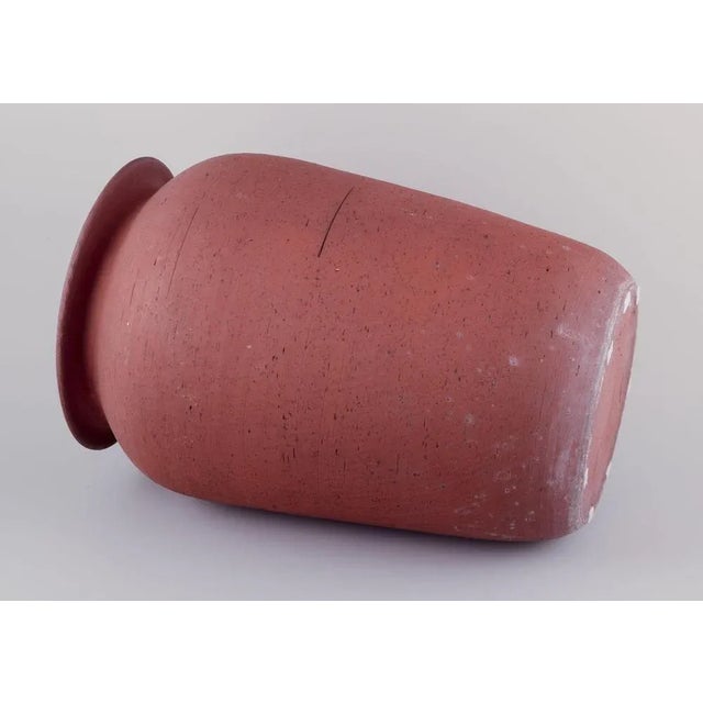 Mid-20th Century Large Floor Vase in Unglazed Red Clay from Kähler For Sale - Image 6 of 8