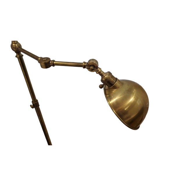 Metal Neiman Marcus Robert Abbey Articulated Pharmacy Floor Lamp - Burnished Brass For Sale - Image 7 of 7