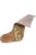 Hand-cut from a genuine vintage Turkish wool kilim, this stocking pairs a warm terracotta toe with a soft cream leg...