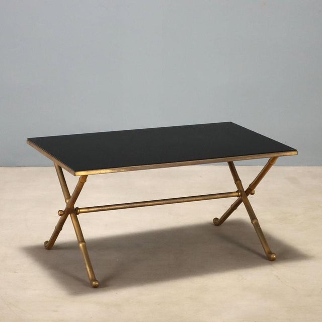 Coffee Table with Brass Base, 1950s For Sale - Image 8 of 8