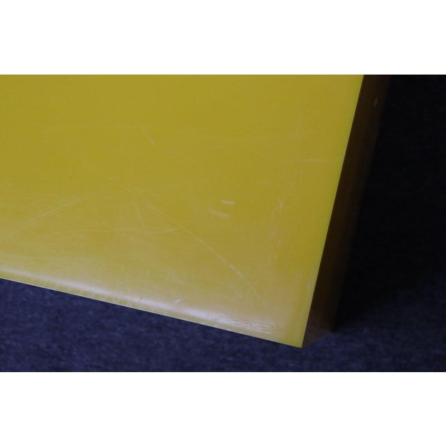 Vintage Yellow Acrylic Storage Cube With Three White Drawers After Joe Colombo For Sale - Image 11 of 18