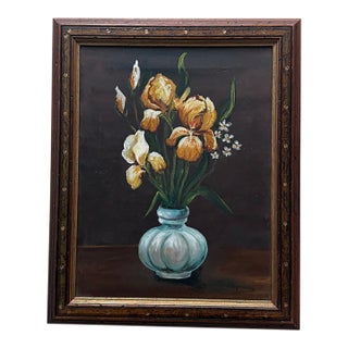 Still Life Oil Painting - Flowers in Vase For Sale