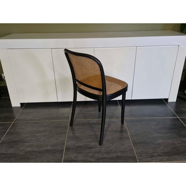 Black N811 Chairs attributed to Joseph Hoffmann for TON, 1990, Set of 2 For Sale - Image 8 of 11