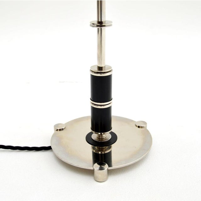 Black Vintage Swedish Glass and Chrome Table Lamp, 1970s For Sale - Image 8 of 10