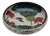 Vintage Japanese Kyo-Yaki Style Crackle Glaze Lotus Bird Bowl 7.5" For Sale