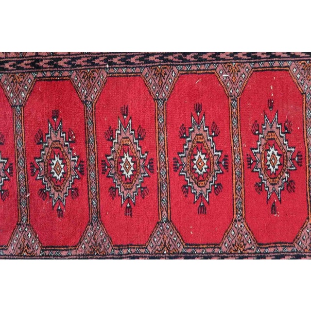 1970s Handmade Vintage Uzbek Bukhara Rug 2' X 3.4' For Sale In New York - Image 6 of 9