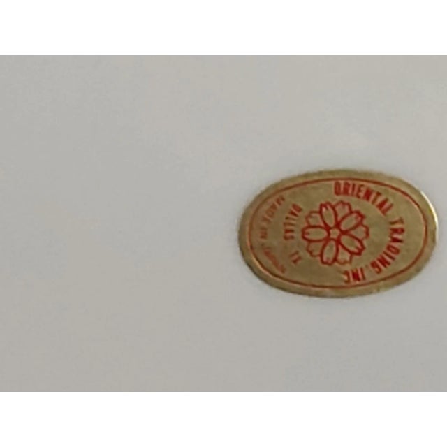 Vintage Japanese Porcelain Colorful Floral Imari Platter, Marked For Sale - Image 9 of 10