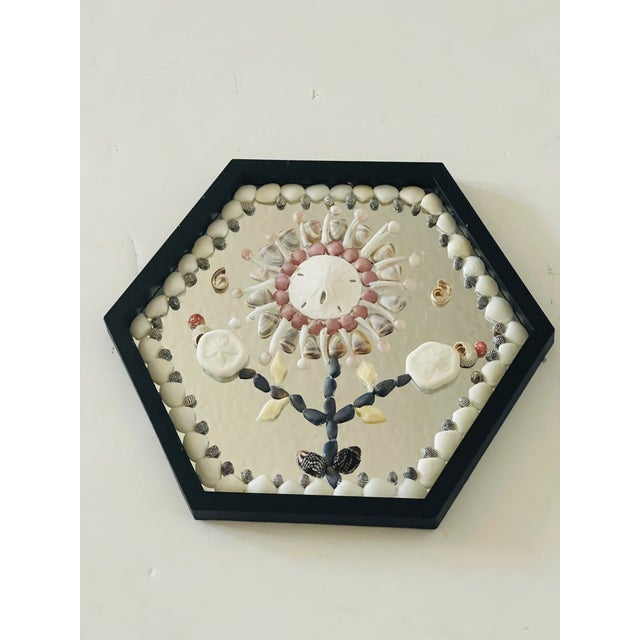 Sekstagonal Sea Shell Wall Art Panel Mirrored For Sale - Image 4 of 5