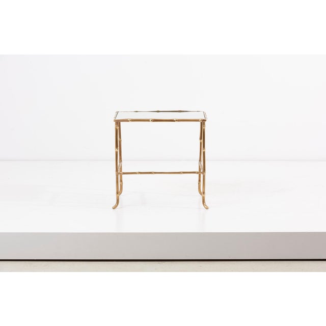 Nesting Tables with Mirrors by Maison Baguès, France, Set of 3 For Sale - Image 6 of 18