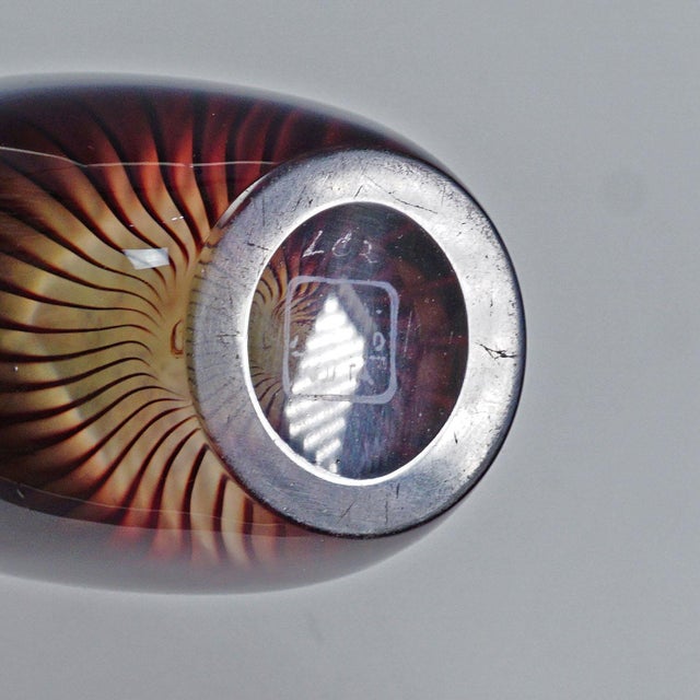 Tan Large Colora Vase by Vicke Lindstrand for Kosta 1953 For Sale - Image 8 of 8