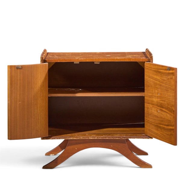 Brown Vladimir Kagan Style Mid Century Sculptural Walnut Nightstands - Pair For Sale - Image 8 of 11