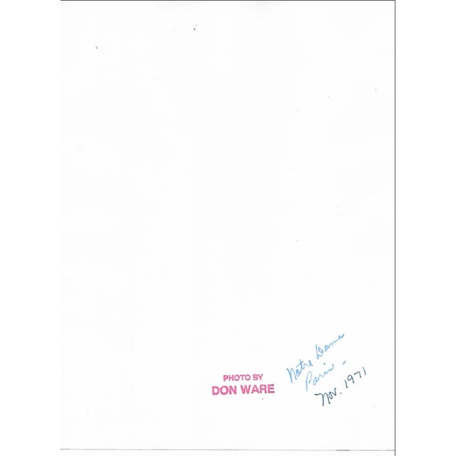 1971 black and white photo by Don Ware (1921-2006) from the roof of Notre Dame in Paris, France. Titled, dated and bearing...