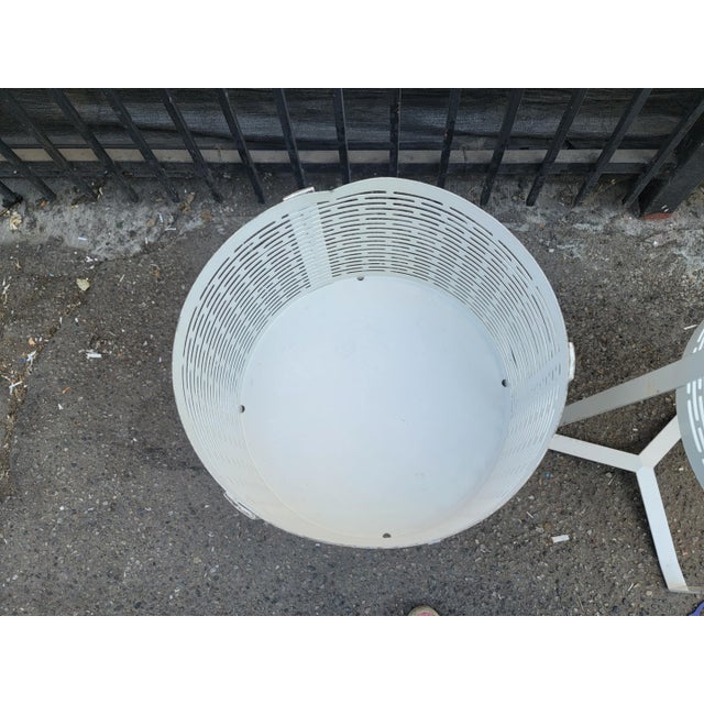 1970s Mid Century Modern White Metal Baskets - Set of 3 For Sale - Image 14 of 18