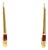 Vintage 14k Yellow Gold Garnet Paperclip Link Hoop Earrings, Pair For Sale