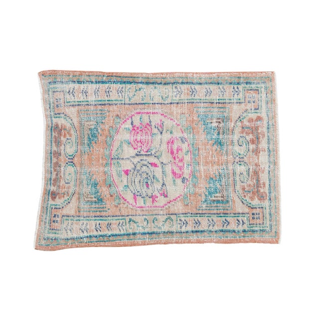 Apricot Vintage Distressed Oushak Rug - 2'8" X 3'7" For Sale - Image 8 of 8