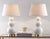 Textile Wright Triple Gourd Ceramic Table Lamp in White - a Pair For Sale - Image 7 of 8