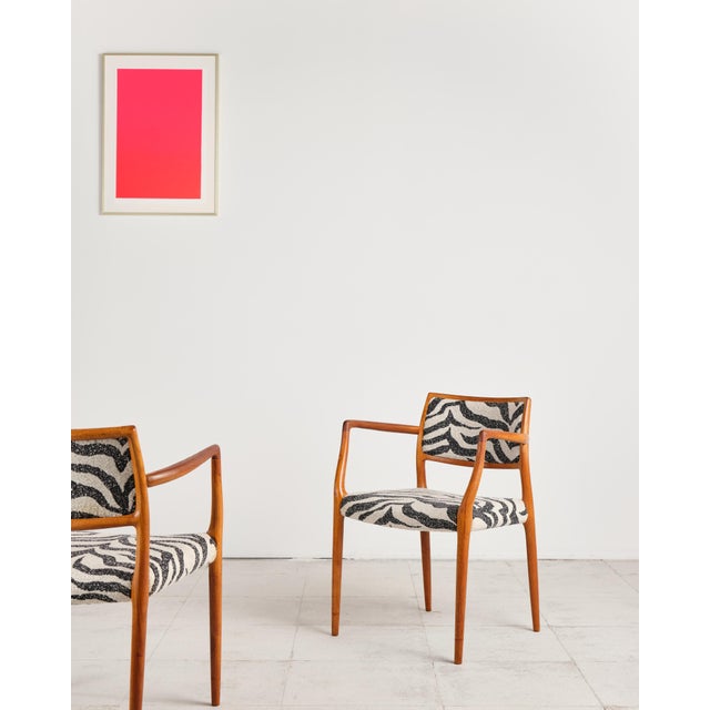 Rare original armchairs designed in 1968 by Niels O. Møller and produced by J.L. Møllers Møbelfabrik in Denmark. Model 65...