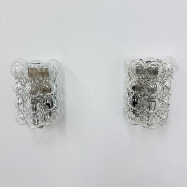 Bubble Glass Wall Lamps by Helena Tynell for Limburg, Germany, 1970s, Set of 2 For Sale - Image 12 of 18