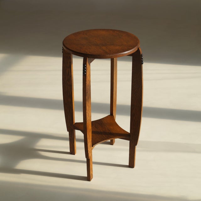 Dutch Art Deco Amsterdam School Pedestal Table, 1920s For Sale - Image 17 of 18