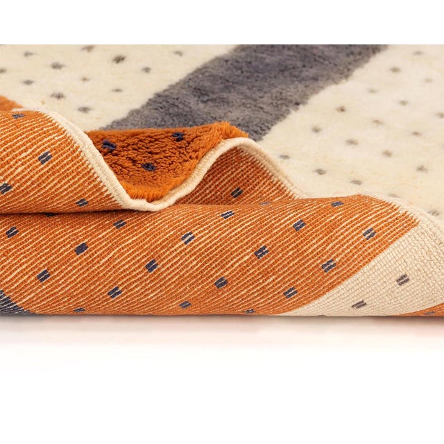 Black Hand-Knotted Wool Rug by Azele Studio For Sale - Image 8 of 12