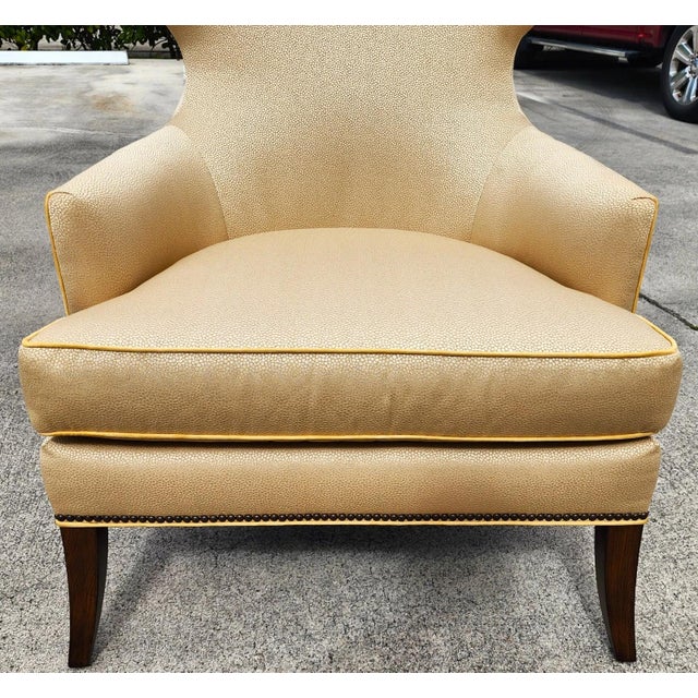 Stanford Furniture Regency Art Deco Lounge Chair With Shagreen Stingray Fabric For Sale - Image 13 of 16