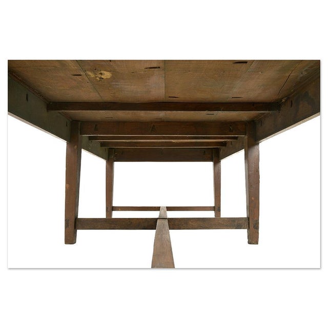 Wood Large Antique Wooden Table with a Natural Patina For Sale - Image 7 of 10
