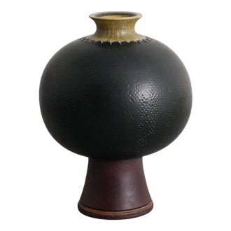 Swedish Mid-Century Farsta Stoneware Vase by Wilhelm Kåge, 1950s For Sale
