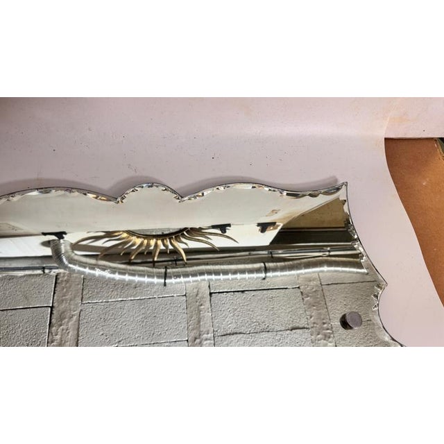 Art Deco Frameless Mirror with Sculpted Edges, France, 1940s For Sale - Image 10 of 17