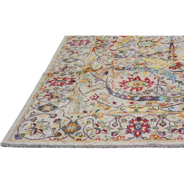 2010s Pakistani Oushak Hand Knotted Wool Rug, 7'6x9'6 For Sale - Image 5 of 6
