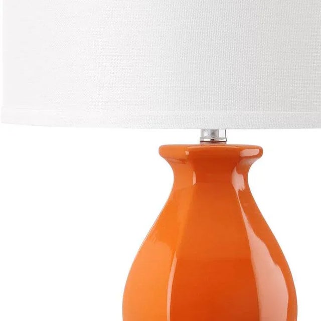 Modern 30-Inch H Gourd Table Lamp - Orange For Sale - Image 3 of 6