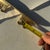 Mid 20th Century Solid Brass Fireplace Tool Holder For Sale - Image 5 of 7