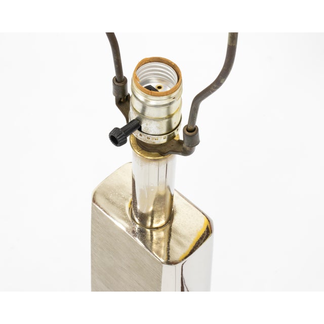 Metal Pair of Vintage Modernist Metal Table Lamps by Laurel Lamp Co. For Sale - Image 7 of 9