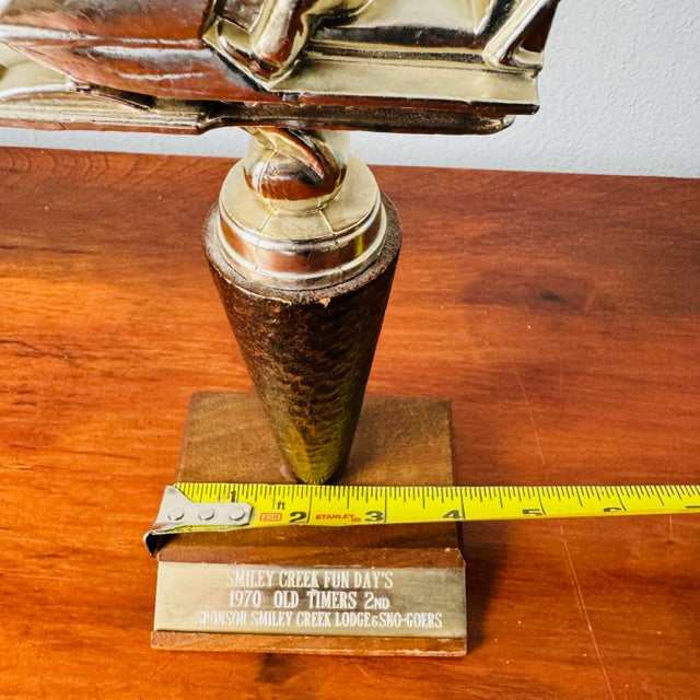 Vintage Smiley Creek Fun Days Twin Falls Idaho Derby Wood Trophy For Sale - Image 10 of 11