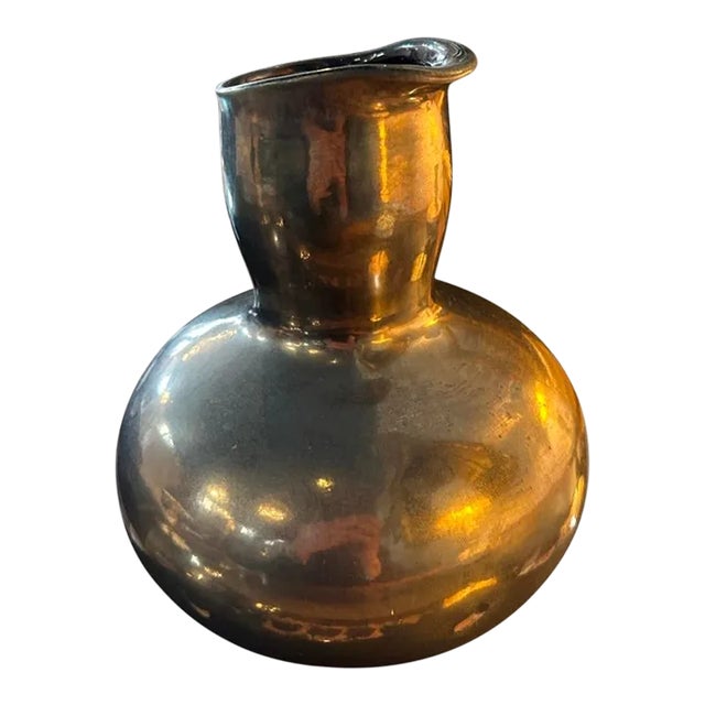 1990s Eva Zeisel Gunmetal Iridescent Glazed Porcelain Carafe For Sale