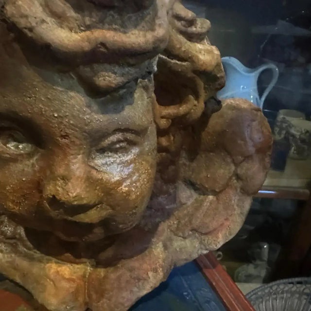 Set of Two 1930s Baroque Style Stone Sicilian Angels For Sale - Image 12 of 12